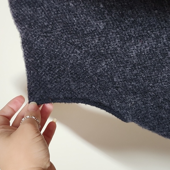 Eileen Fisher Alpaca Merino Wool Blend Dark Gray Short Sleeve Cardigan Sweater - Picture 8 of 9